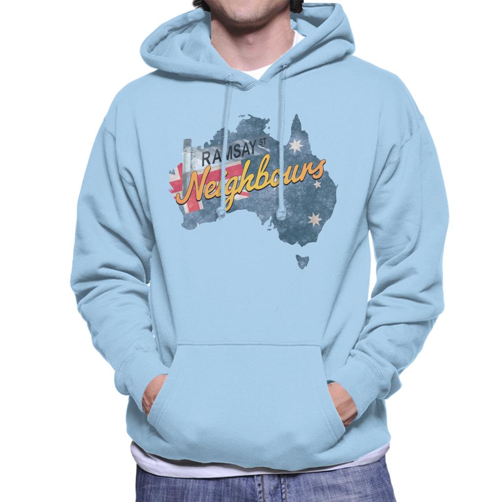 Neighbours Ramsay St Australian Flag Men's Hooded Sweatshirt product image 6