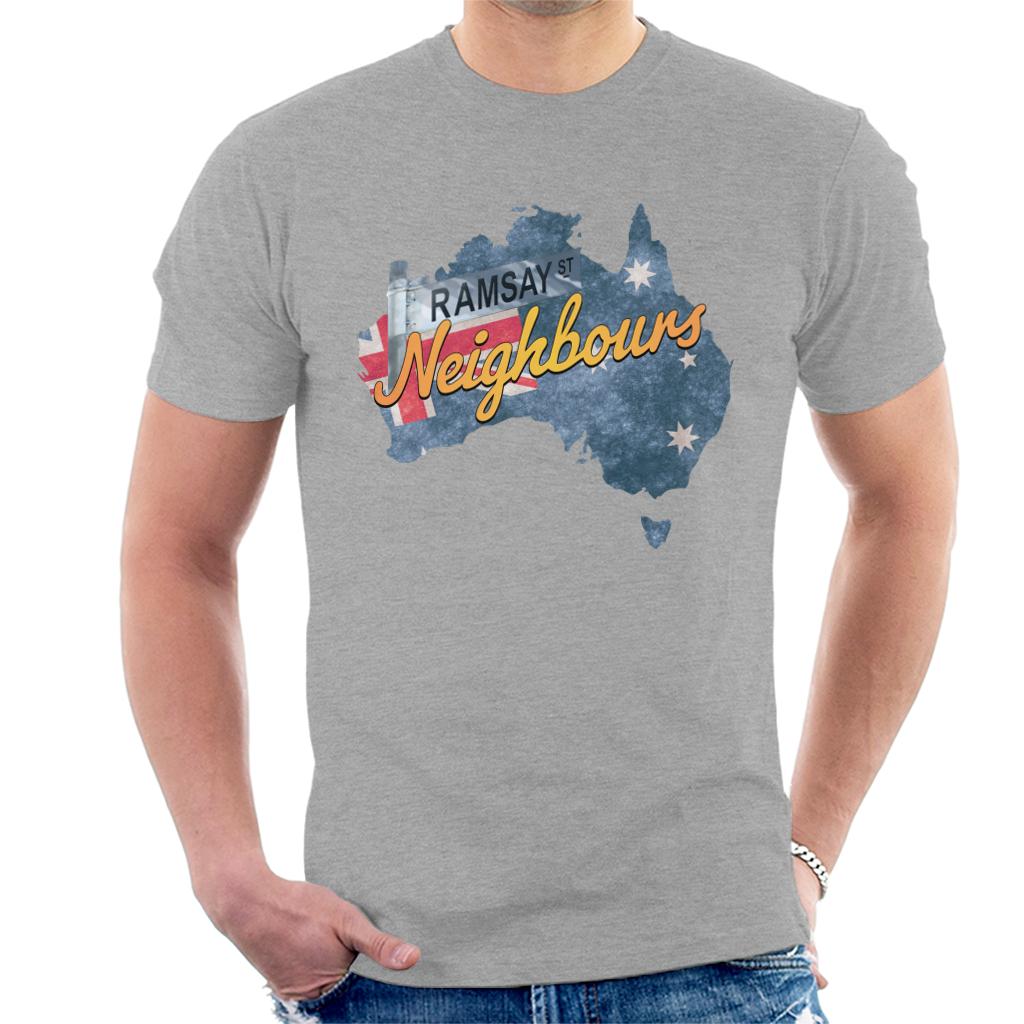 Neighbours Ramsay St Australian Flag Men's T-Shirt product image 1