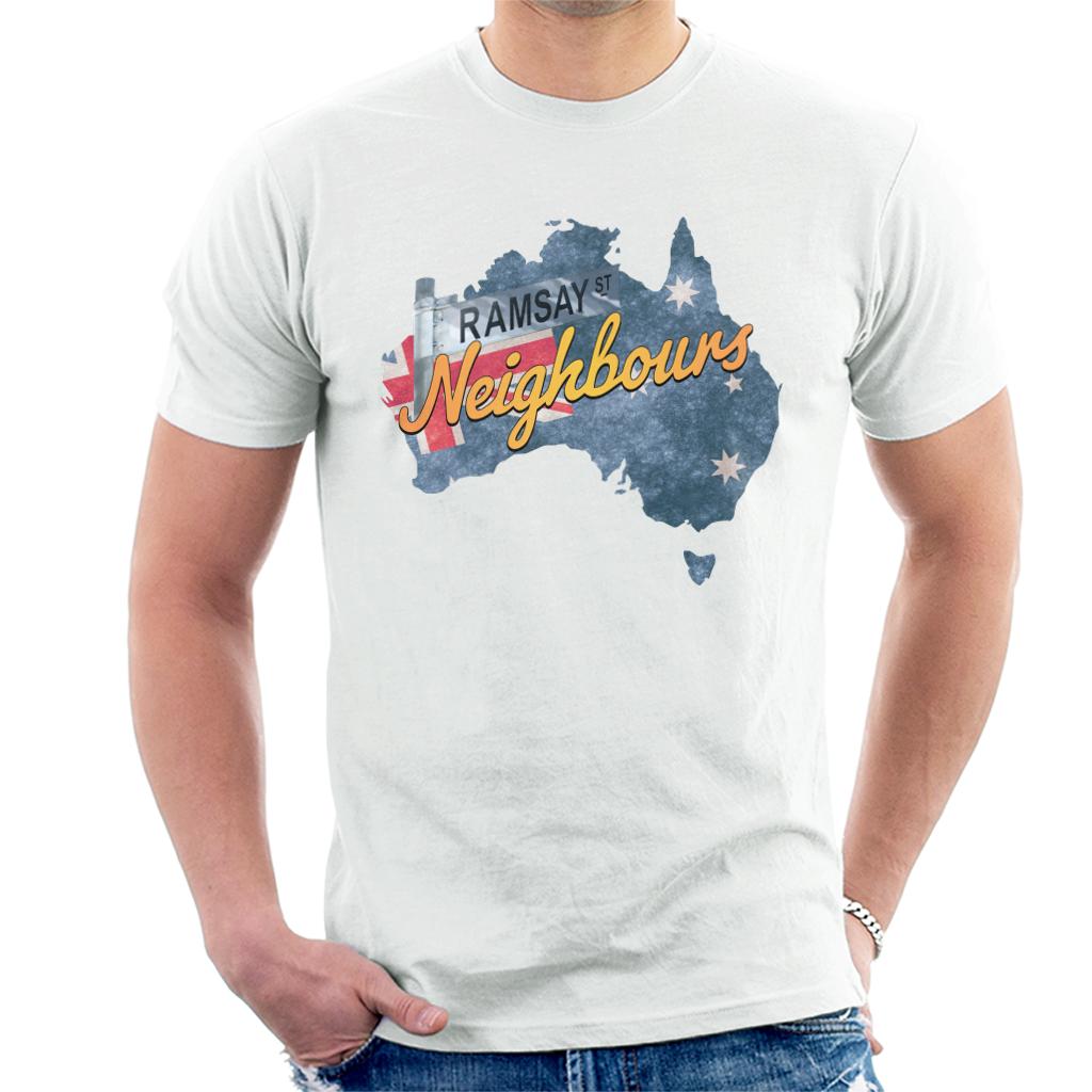 Neighbours Ramsay St Australian Flag Men's T-Shirt product image 4