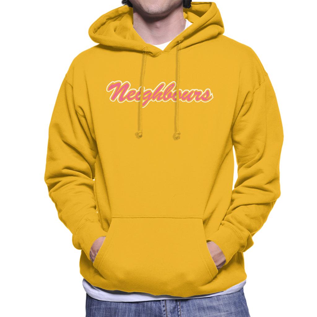 Neighbours Pink Retro Logo Men's Hooded Sweatshirt product image 6