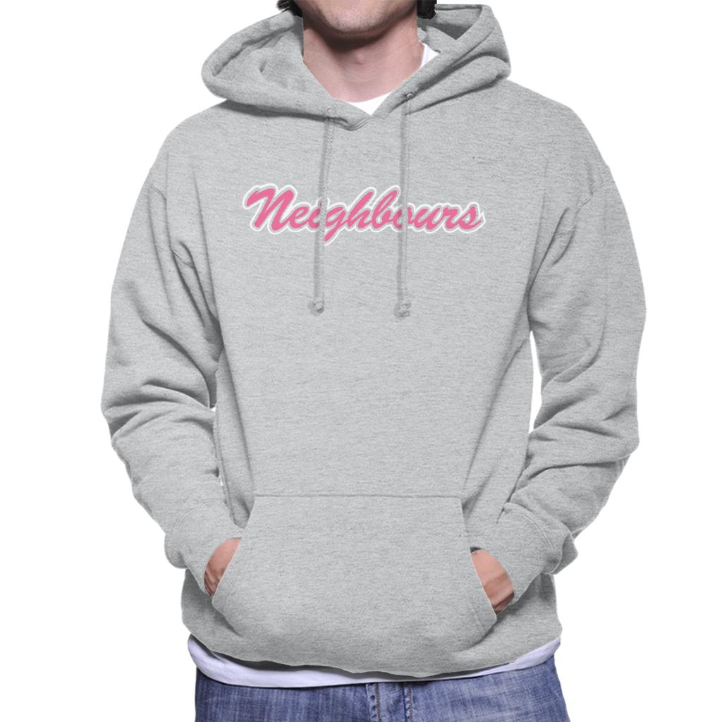 Neighbours Pink Retro Logo Men's Hooded Sweatshirt product image 1