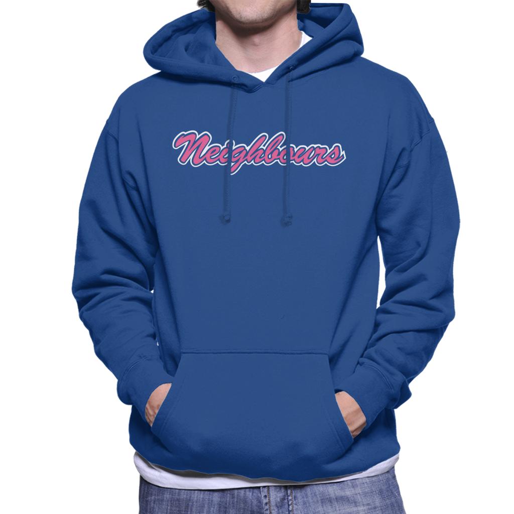 Neighbours Pink Retro Logo Men's Hooded Sweatshirt product image 4