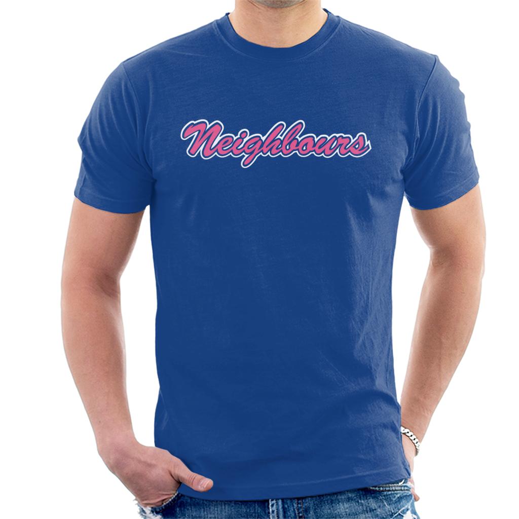 Neighbours Pink Retro Logo Men's T-Shirt product image 4