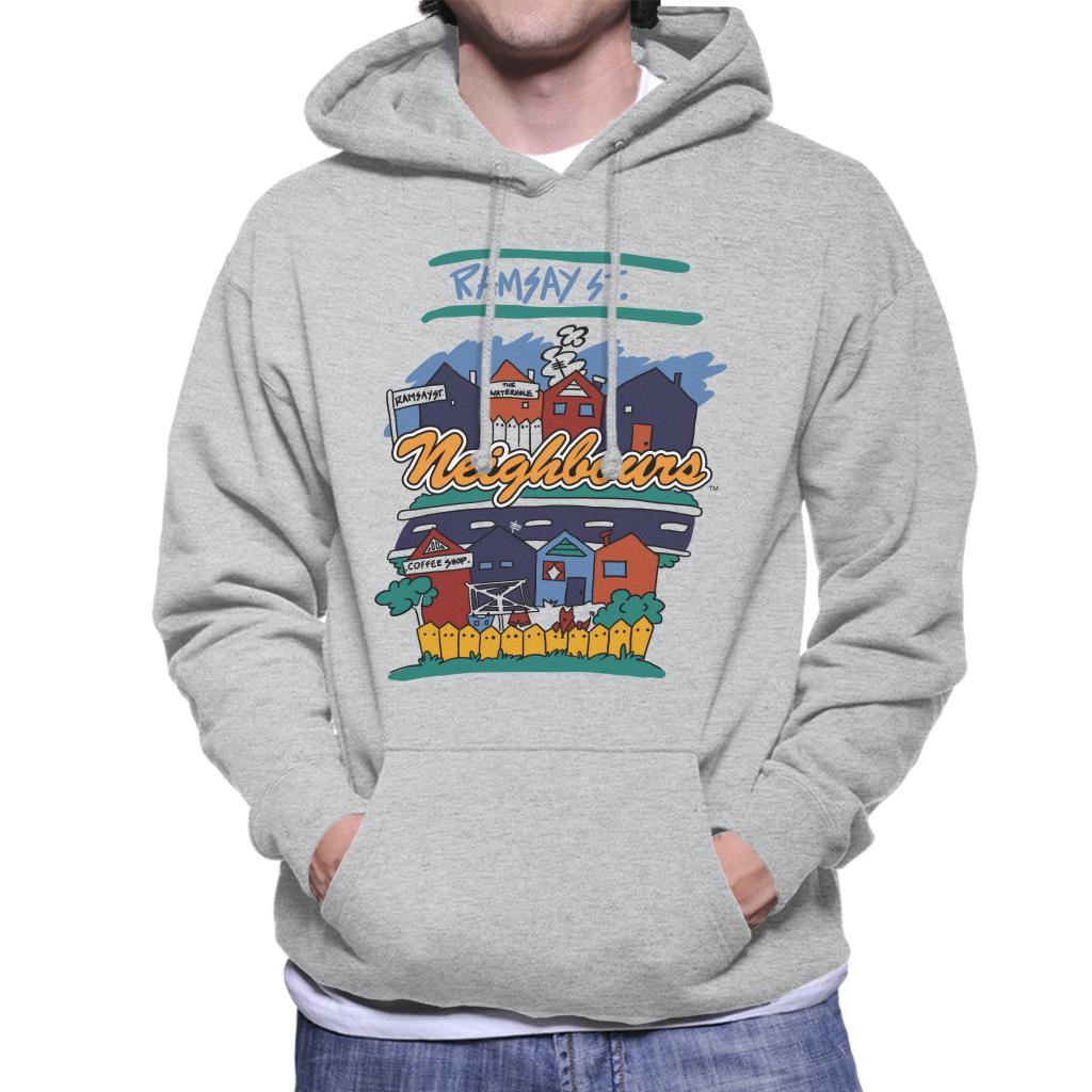 Neighbours Ramsay St Houses Men's Hooded Sweatshirt product image 1