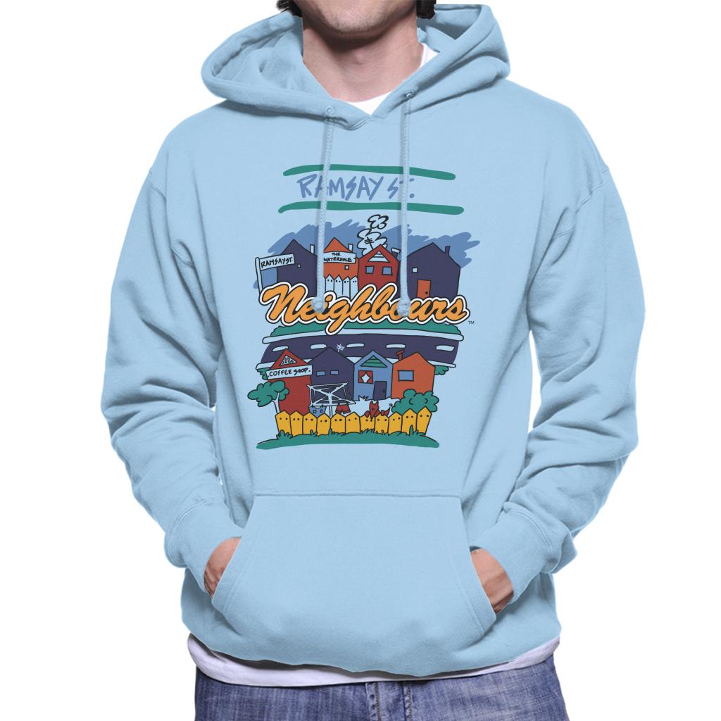 Neighbours Ramsay St Houses Men's Hooded Sweatshirt product image 6