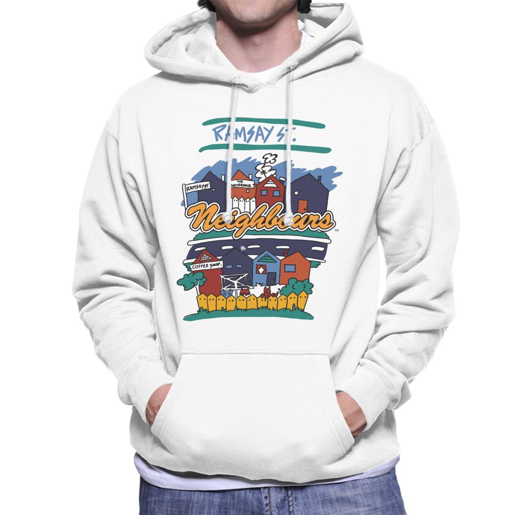 Neighbours Ramsay St Houses Men's Hooded Sweatshirt product image 4