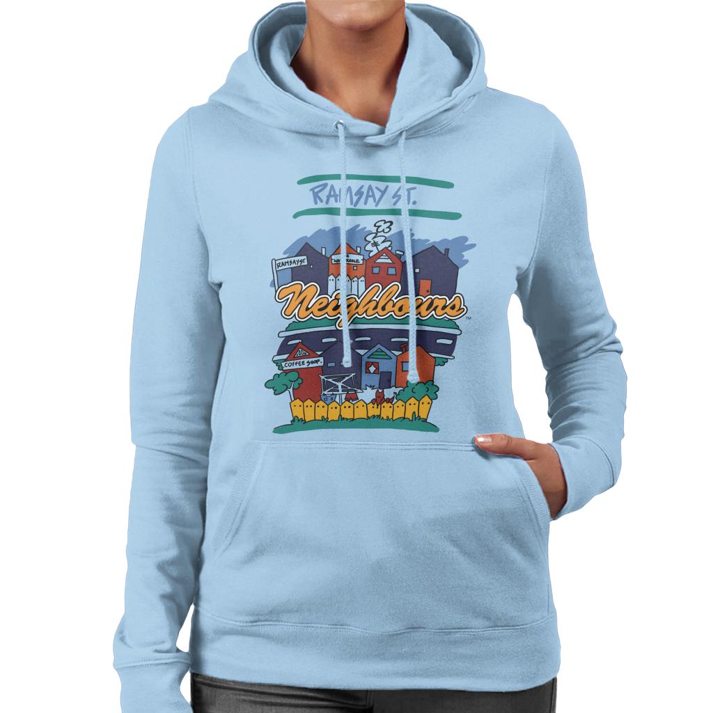 Neighbours Ramsay St Houses Women's Hooded Sweatshirt product image 6