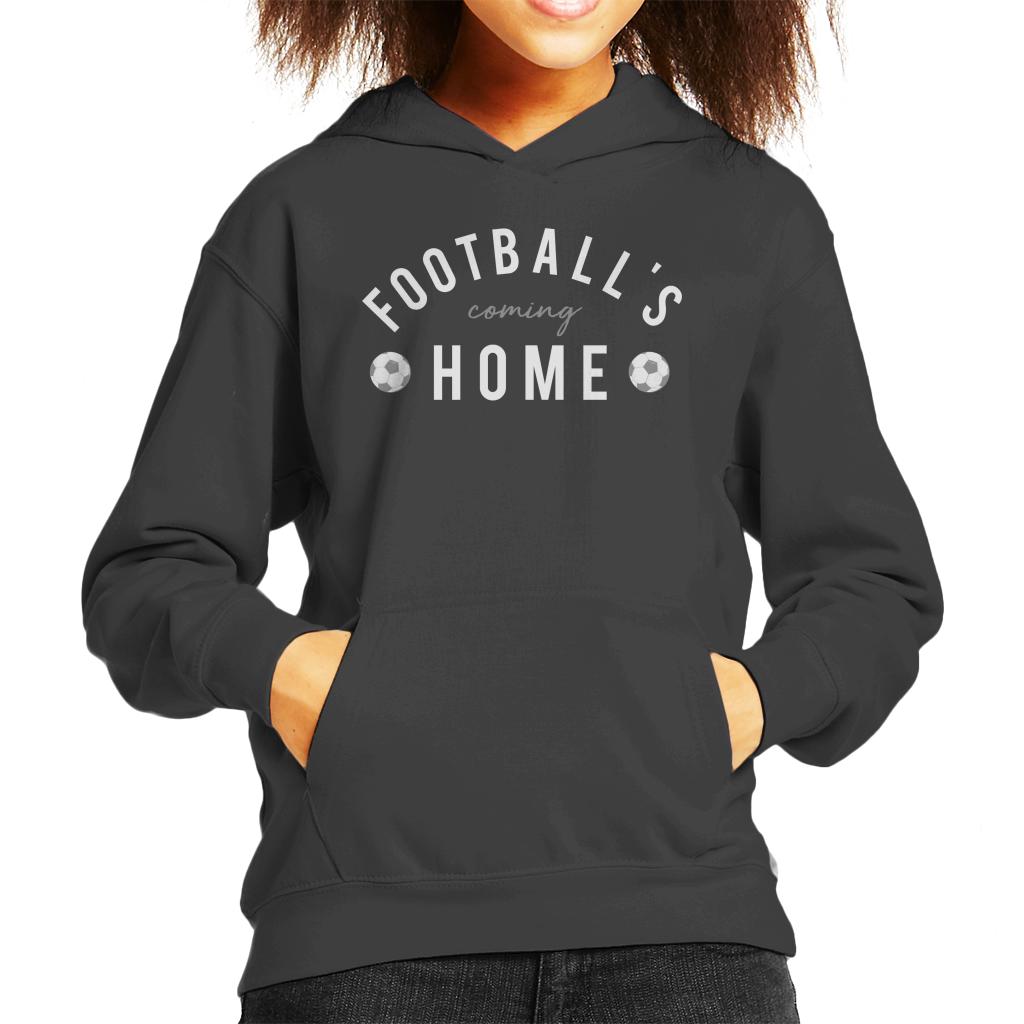 Football's Coming Home White And Grey Text Kid's Hooded product image 4