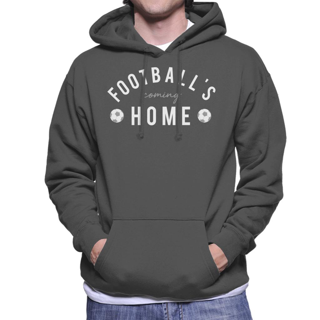 Football's Coming Home White And Grey Text Men's Hooded product image 4