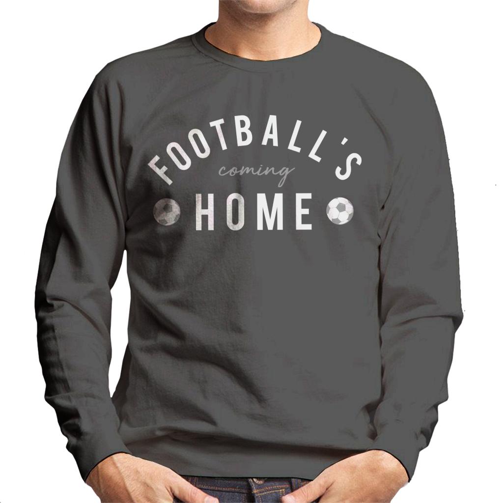 Football's Coming Home White And Grey Text Men's Sweatshirt product image 4