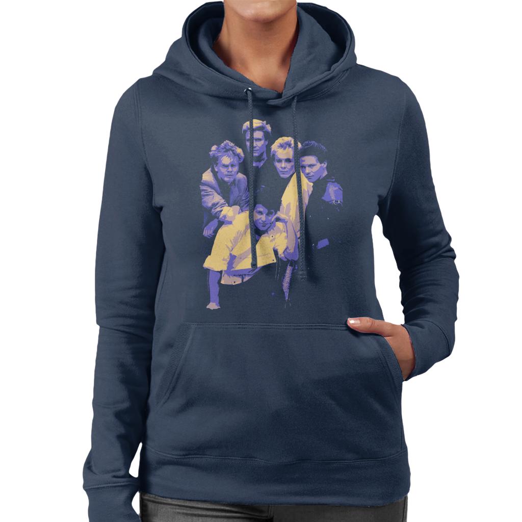 TV Times Duran Band Portrait Blue 1983 Women's Hooded product image 4