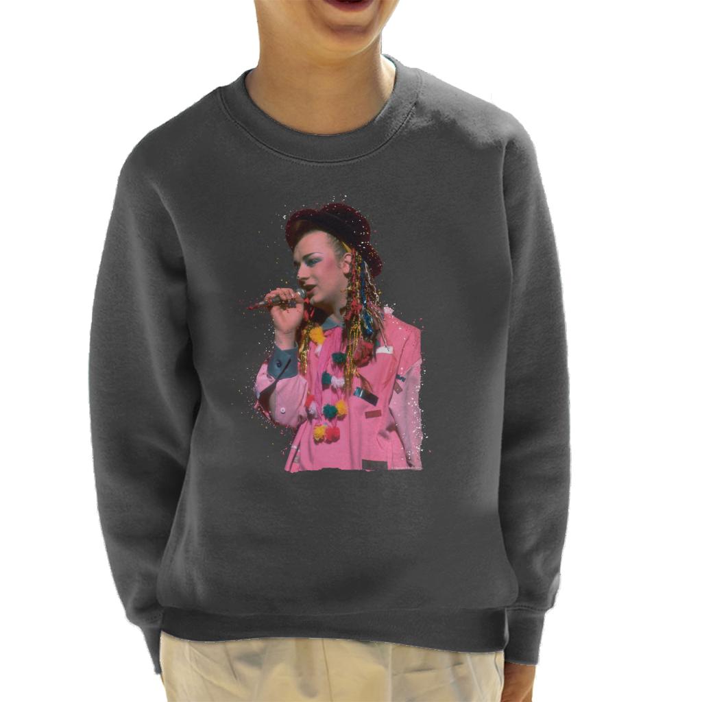 TV Times Boy George 80s Particle Effect Kids Sweatshirt product image 1