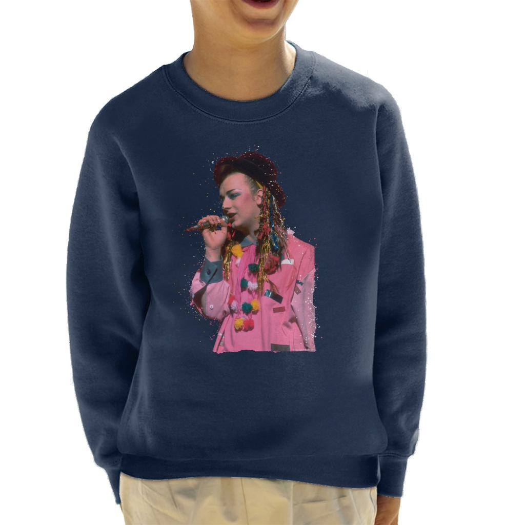 TV Times Boy George 80s Particle Effect Kids Sweatshirt product image 4