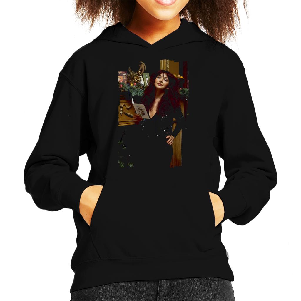 TV Times Kate Bush Holding A Christmas Card Kids Hooded product image 1
