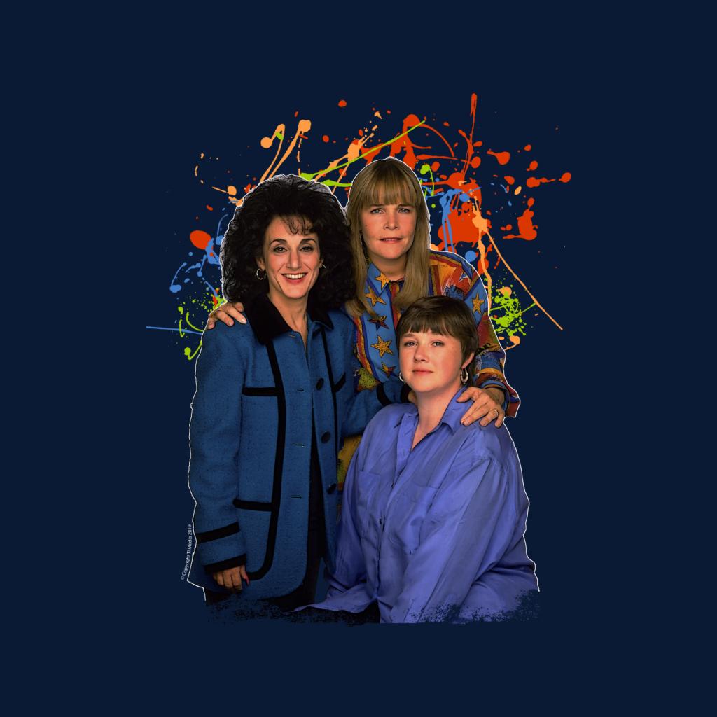 TV Times Birds Of A Feather Cast Paint Splatter Kids Hooded product image 5