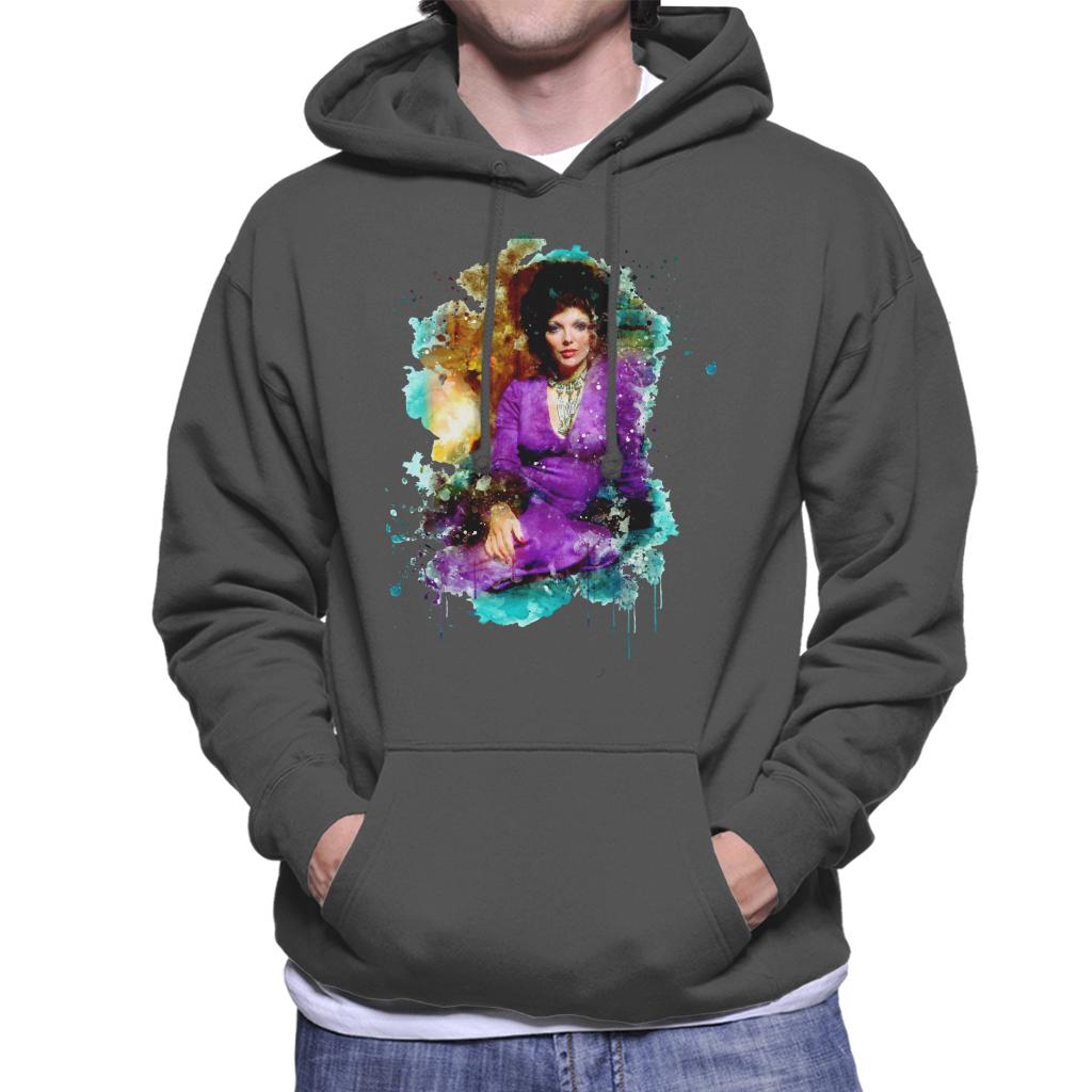 TV Times Joan Collins 1971 Paint Splatter Men's Hooded product image 1