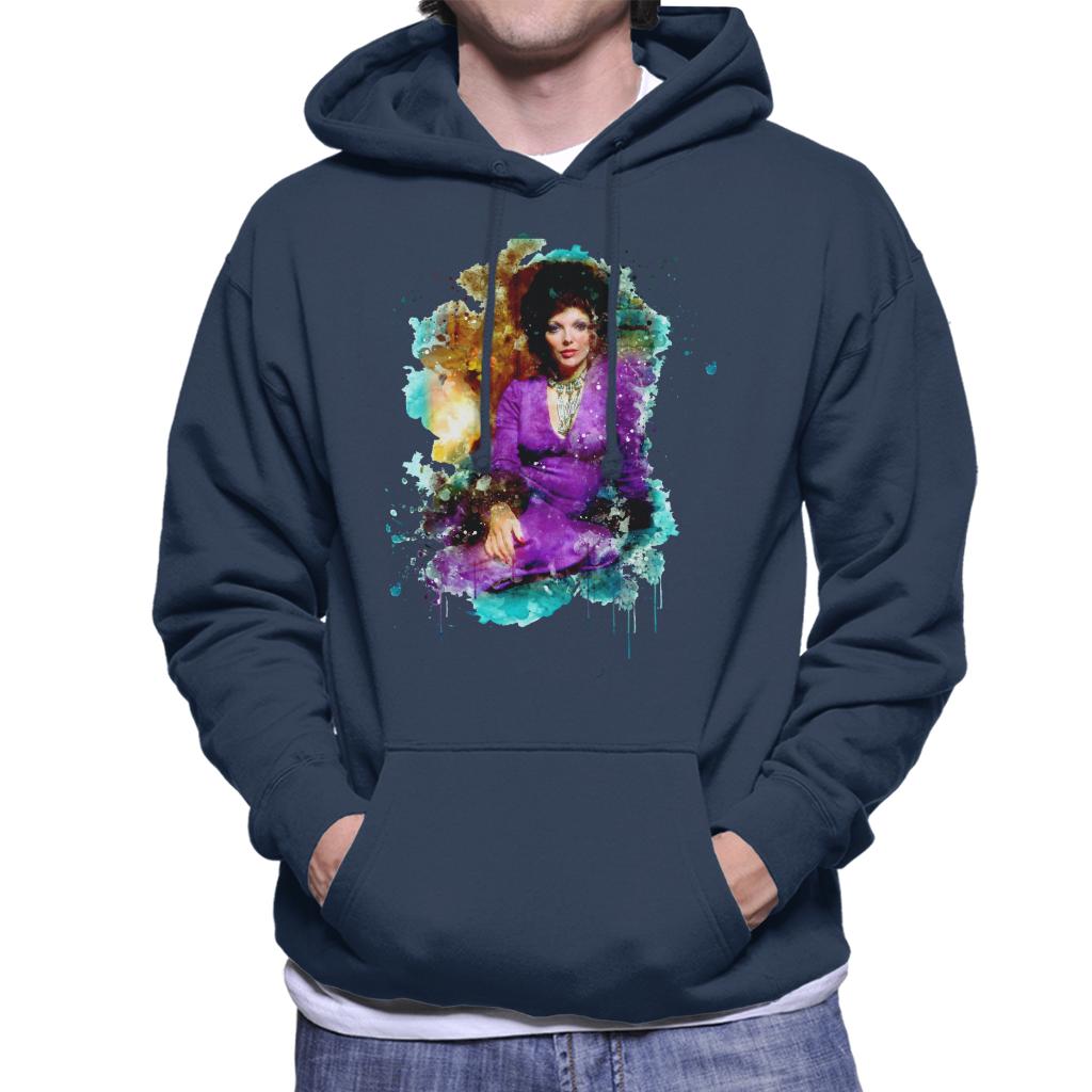 TV Times Joan Collins 1971 Paint Splatter Men's Hooded product image 4