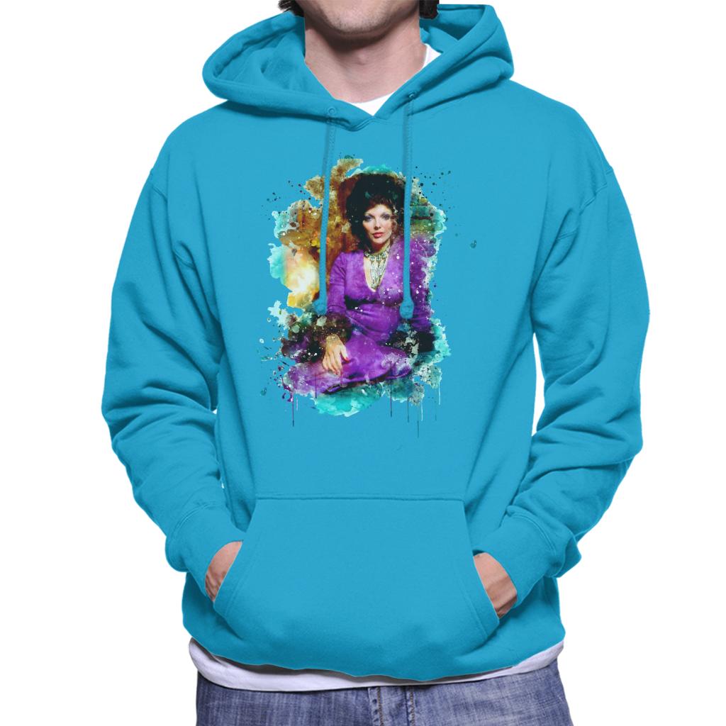 TV Times Joan Collins 1971 Paint Splatter Men's Hooded product image 6
