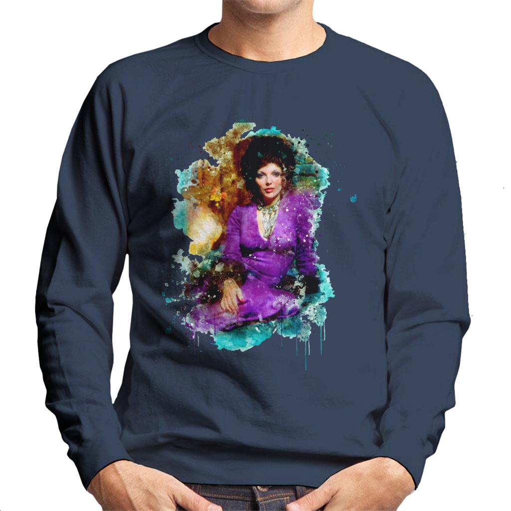 TV Times Joan Collins 1971 Paint Splatter Men's Sweatshirt product image 4