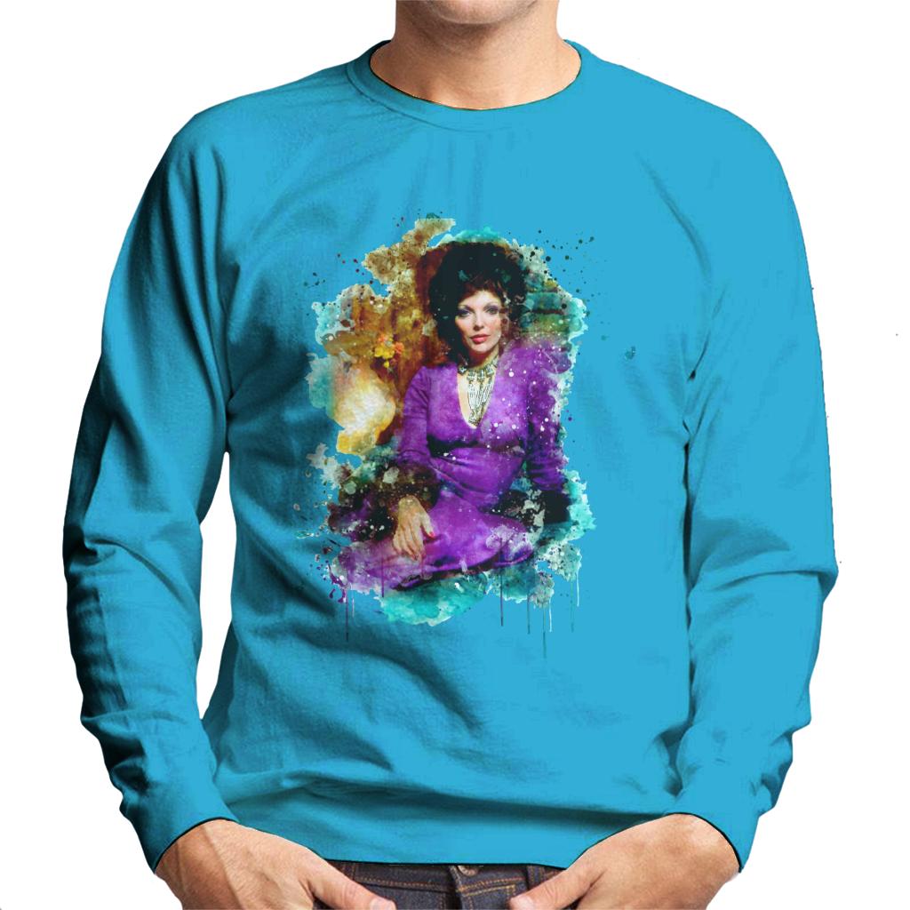 TV Times Joan Collins 1971 Paint Splatter Men's Sweatshirt product image 6
