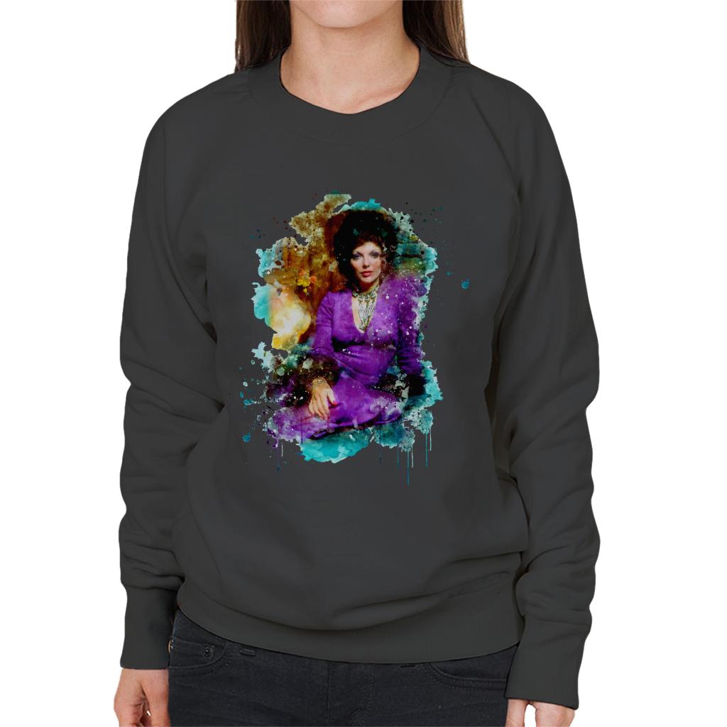 TV Times Joan Collins 1971 Paint Splatter Women's Sweatshirt product image 1