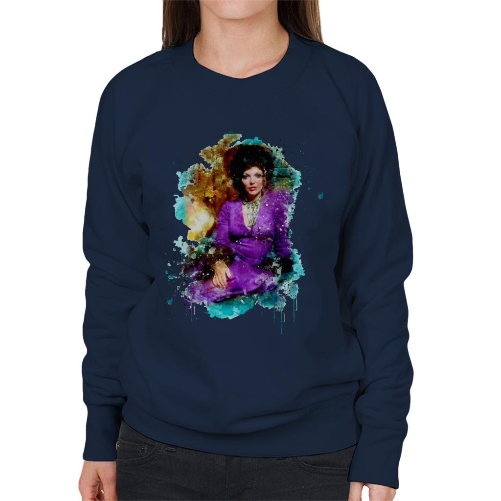 TV Times Joan Collins 1971 Paint Splatter Women's Sweatshirt product image 4